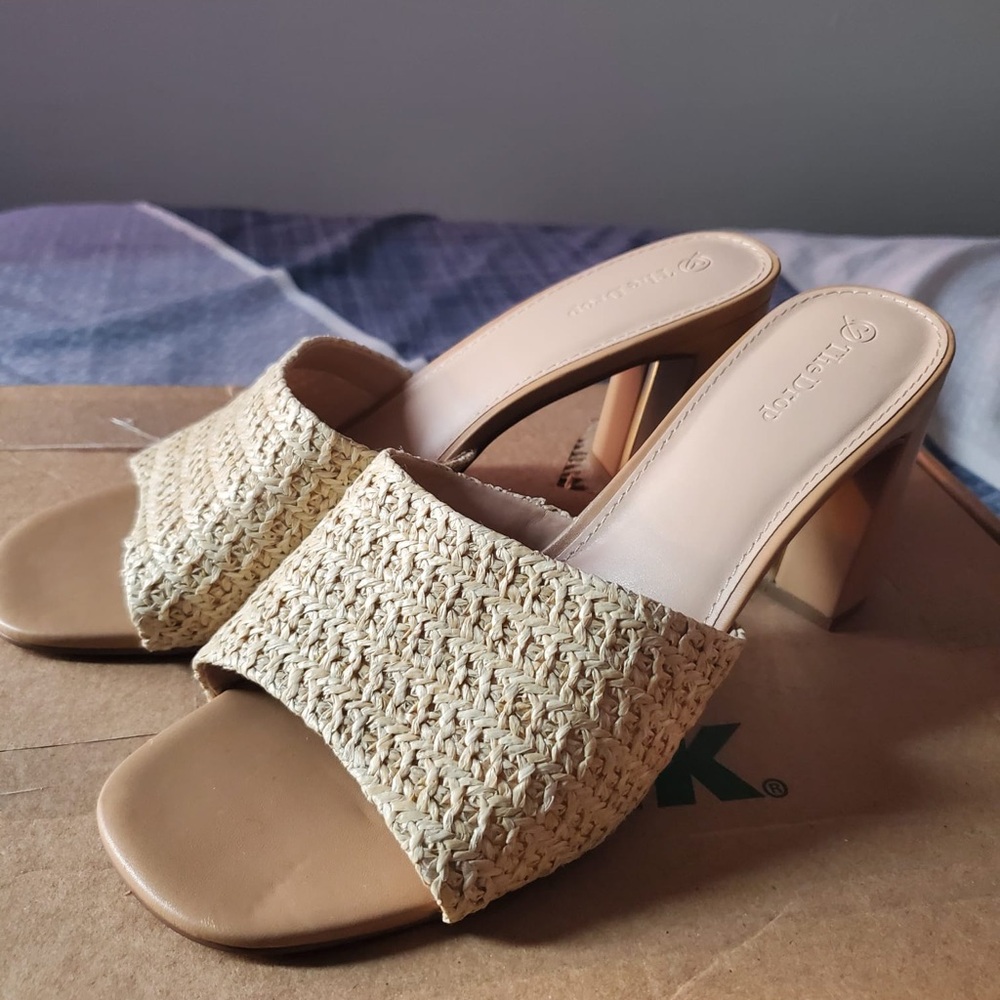 The Drop Woven Heel Sandals